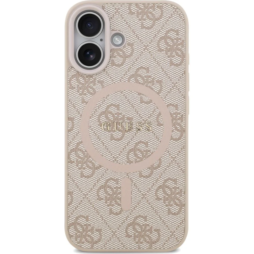 Handyhülle für iPhone 17, Guess Hardcase 4G Ring Classic Logo mit MagSafe, Rosa - Image 3