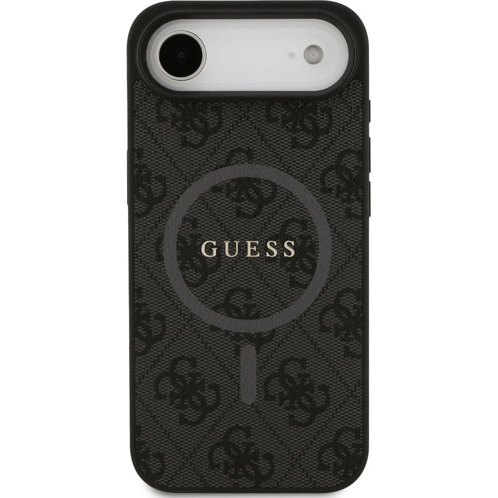 Handyhülle für iPhone 17, Guess Hardcase 4G Ring Classic Logo mit MagSafe, Schwarz - Image 3