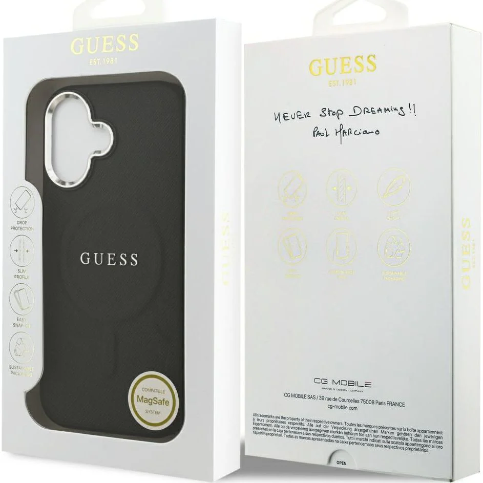 Handyhülle für iPhone 17, Guess Hardcase Classic Logo mit MagSafe, Schwarz - Image 8