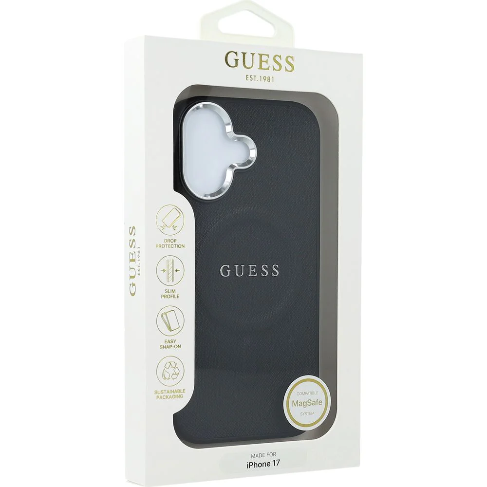 Handyhülle für iPhone 17, Guess Hardcase Classic Logo mit MagSafe, Schwarz - Image 9