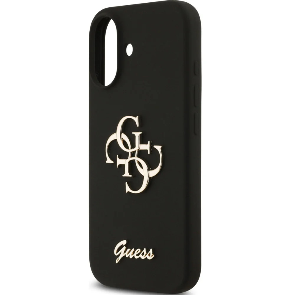 Handyhülle für iPhone 17, Guess Hardcase Silicone Big 4G Script, Schwarz - Image 6