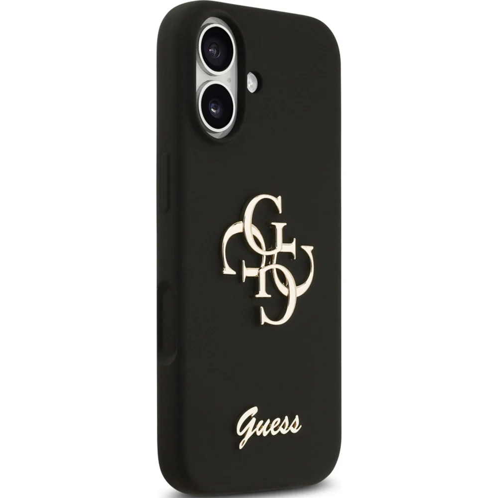 Handyhülle für iPhone 17, Guess Hardcase Silicone Big 4G Script, Schwarz - Image 8