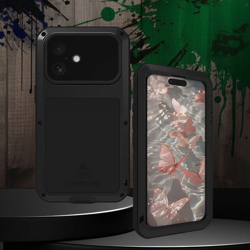 Handyhülle für iPhone 17, Love Mei Powerful mit Glas, Schwarz - Image 4