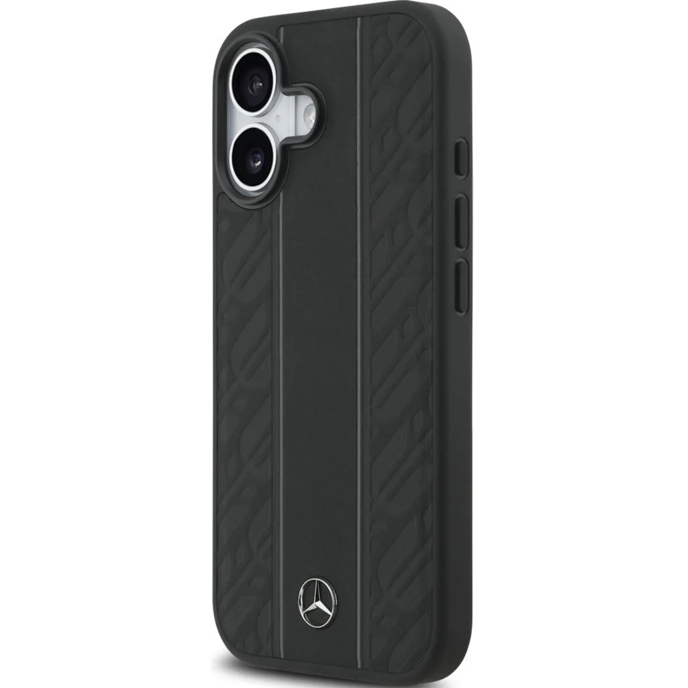 Handyhülle für iPhone 17, Mercedes-Benz Leather Laurel Leaves Stripes mit MagSafe, Schwarz - Image 3