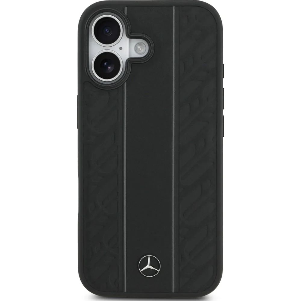 Handyhülle für iPhone 17, Mercedes-Benz Leather Laurel Leaves Stripes mit MagSafe, Schwarz - Image 5