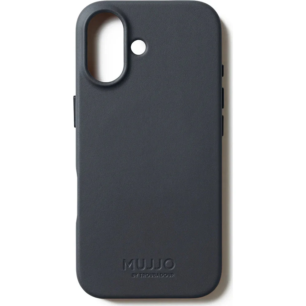 Handyhülle für iPhone 17, Mujjo Full Leather Case für MagSafe, Grau