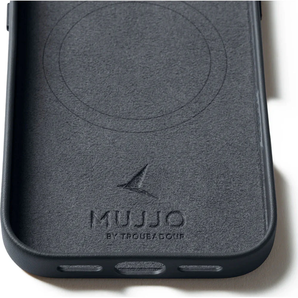 Handyhülle für iPhone 17, Mujjo Full Leather Case für MagSafe, Grau - Image 5
