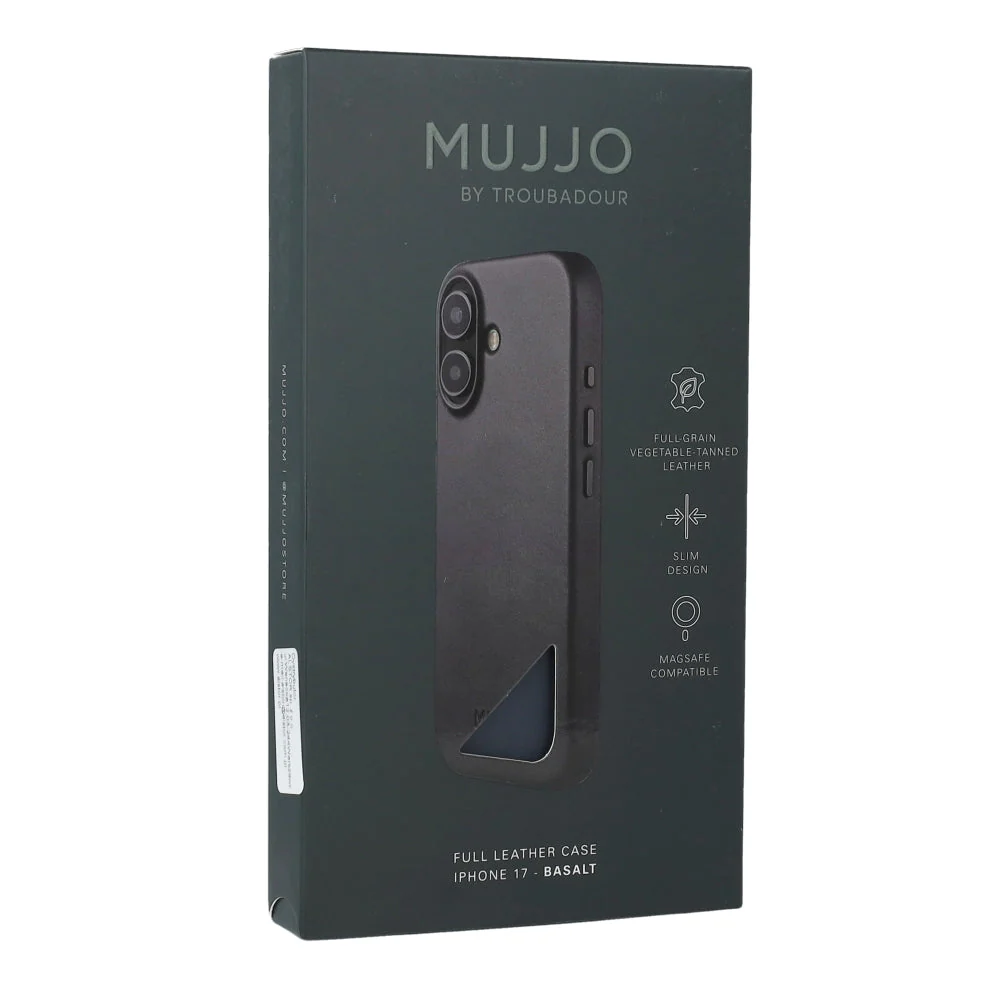 Handyhülle für iPhone 17, Mujjo Full Leather Case für MagSafe, Grau - Image 8