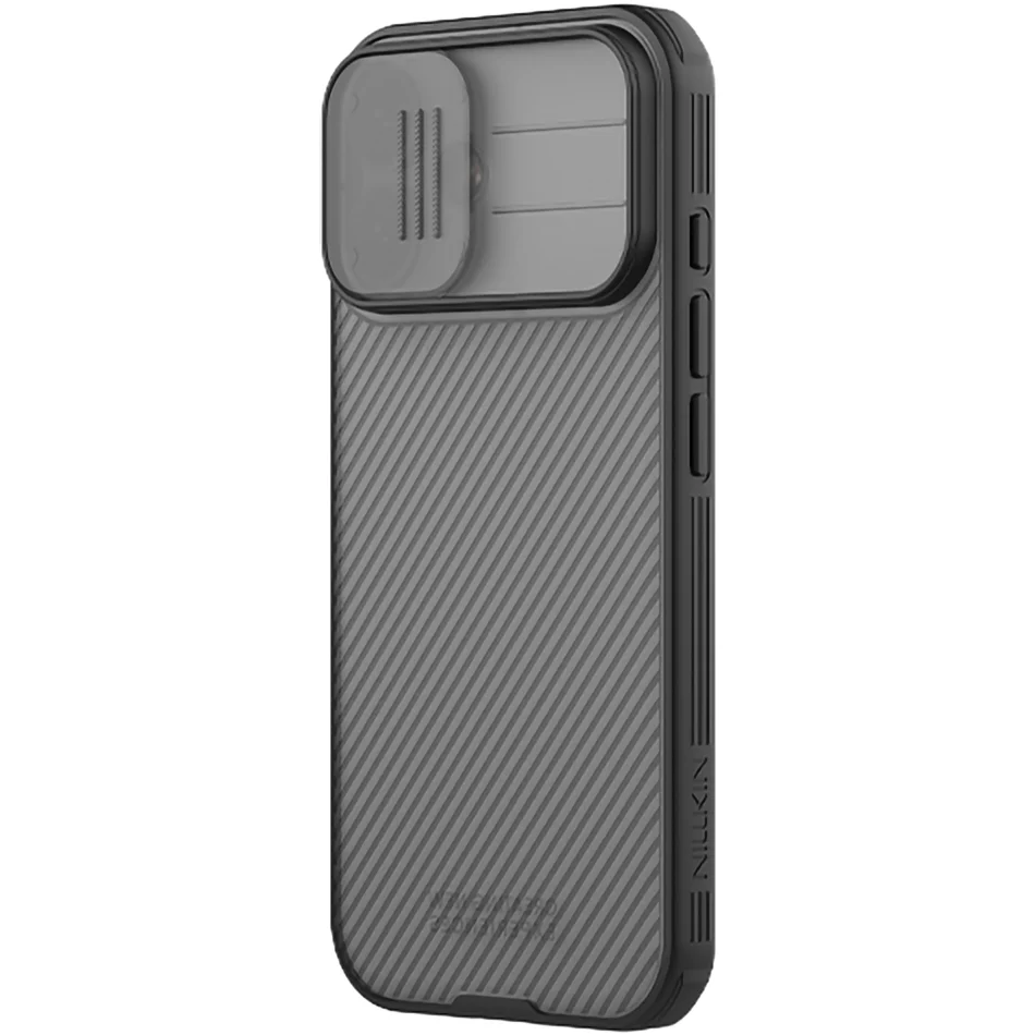 Handyhülle für iPhone 17, Nillkin CamShield Pro, Durchscheinend-Schwarz - Image 2