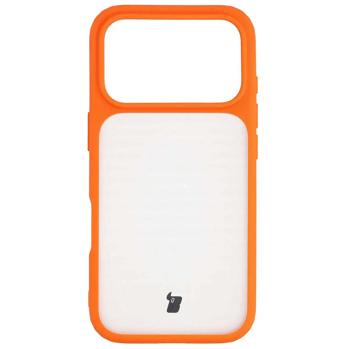 Handyhülle für iPhone 17 Pro, Bizon Case Angelo, Semitransparent mit orangefarbenem Rahmen - Image 2