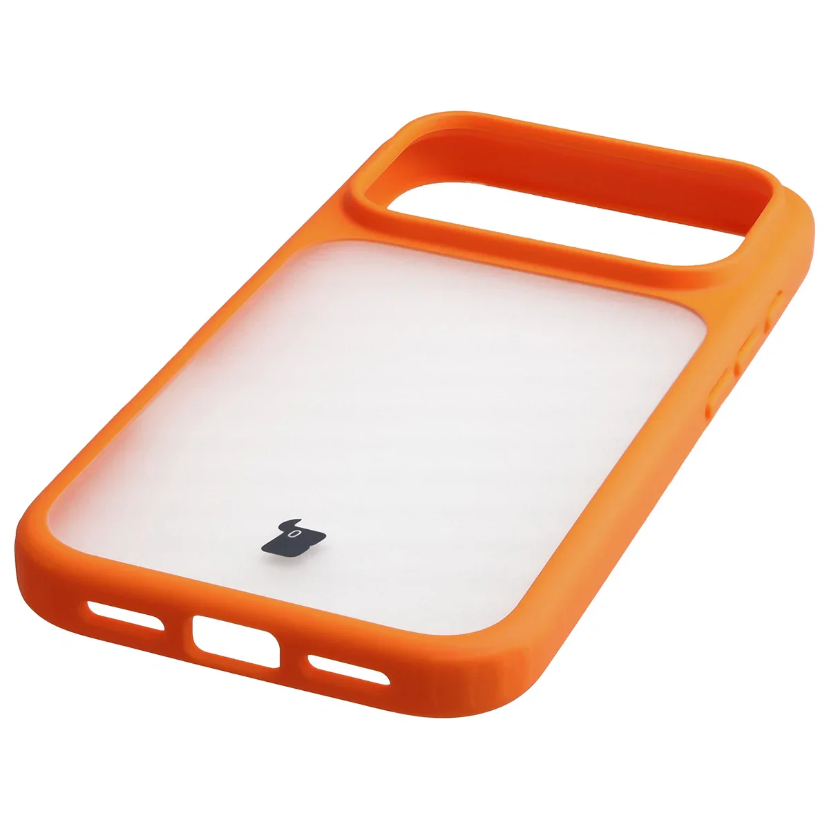 Handyhülle für iPhone 17 Pro, Bizon Case Angelo, Semitransparent mit orangefarbenem Rahmen - Image 5