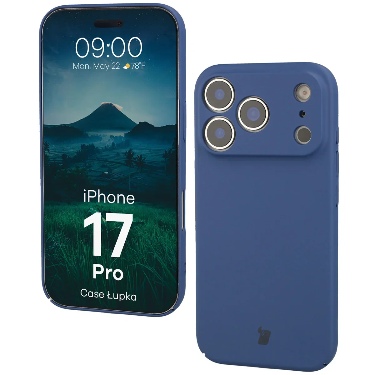 Handyhülle für iPhone 17 Pro, Bizon Case Lupka, Blau