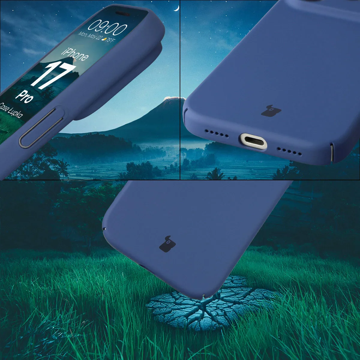 Handyhülle für iPhone 17 Pro, Bizon Case Lupka, Blau - Image 5