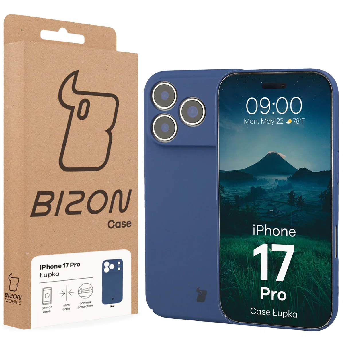 Handyhülle für iPhone 17 Pro, Bizon Case Lupka, Blau - Image 6