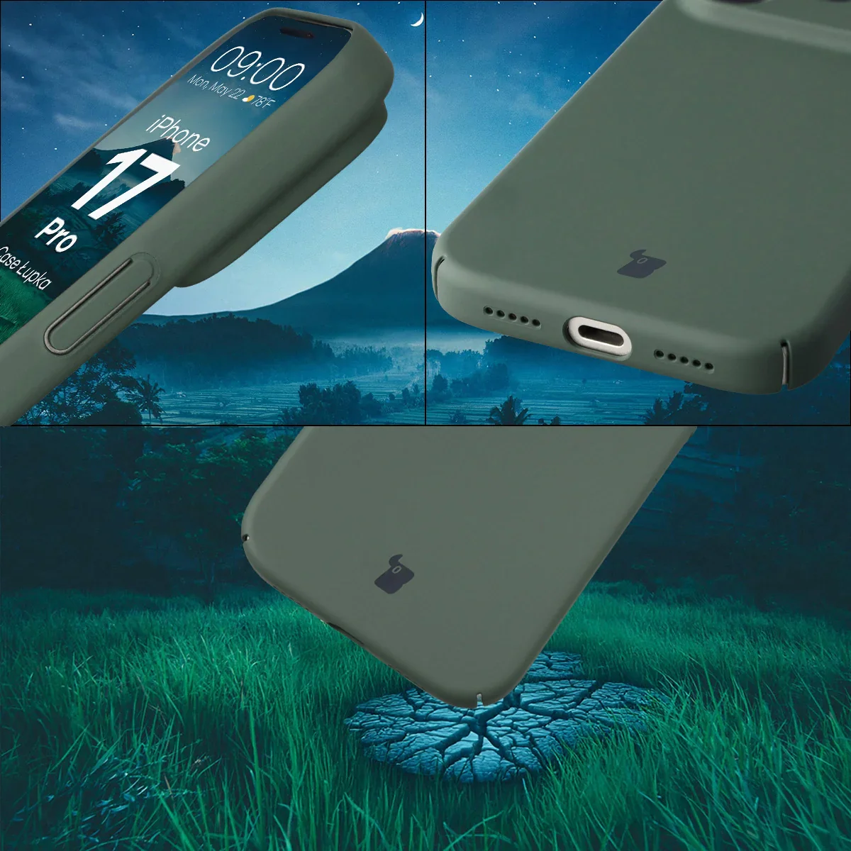 Handyhülle für iPhone 17 Pro, Bizon Case Lupka, Grün - Image 5