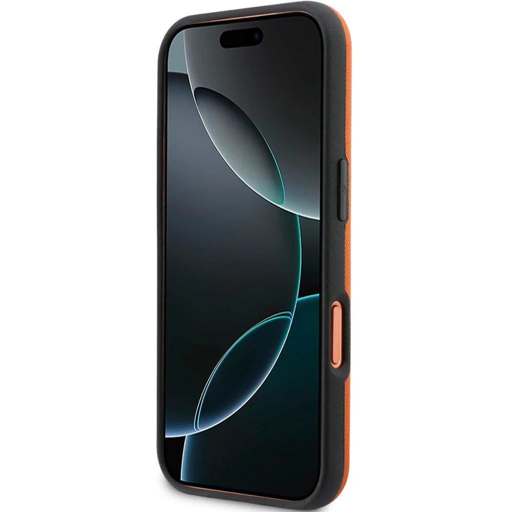 Handyhülle für iPhone 17 Pro, BMW HardCase M FW Metal Logo mit MagSafe, Orange - Image 6