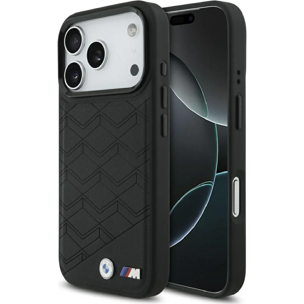 Handyhülle für iPhone 17 Pro, BMW Hardcase M Shape Logo mit MagSafe, Schwarz