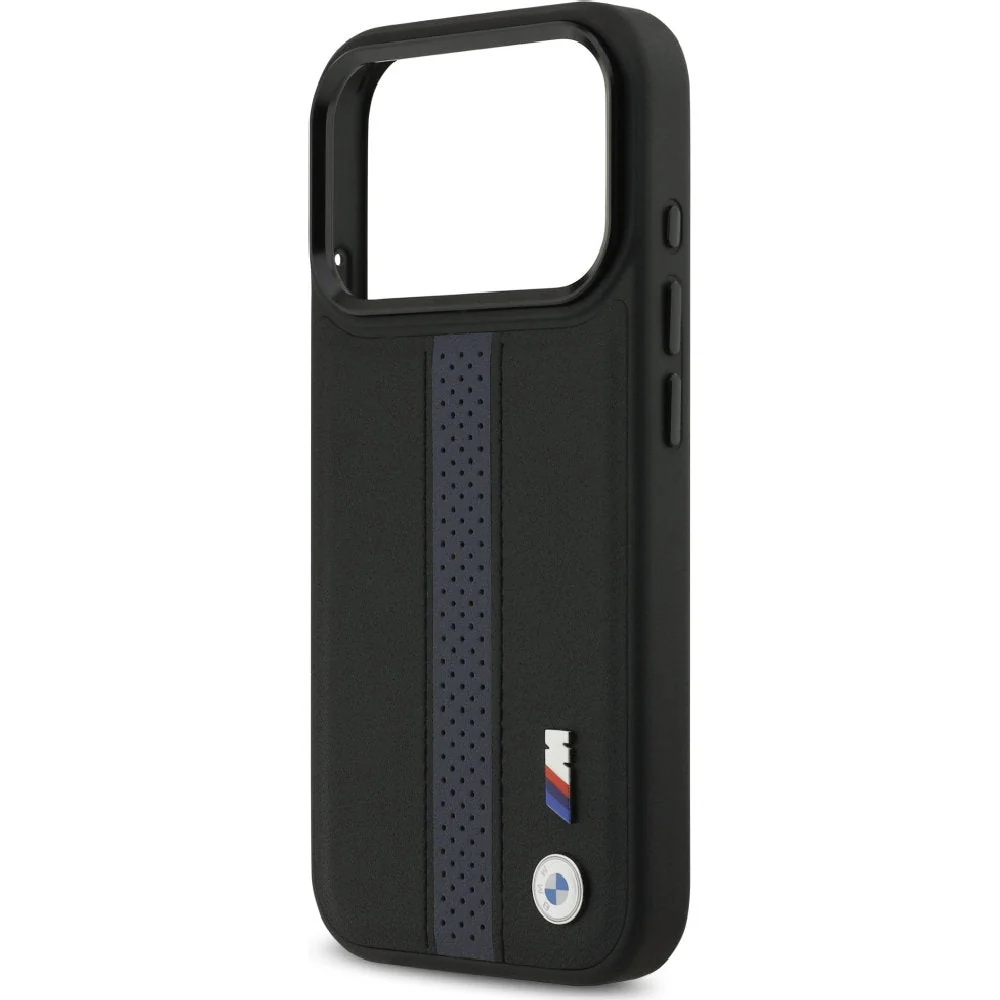 Handyhülle für iPhone 17 Pro, BMW Hardcase Perforated Stripe Logo mit MagSafe, Schwarz und Blau - Image 6