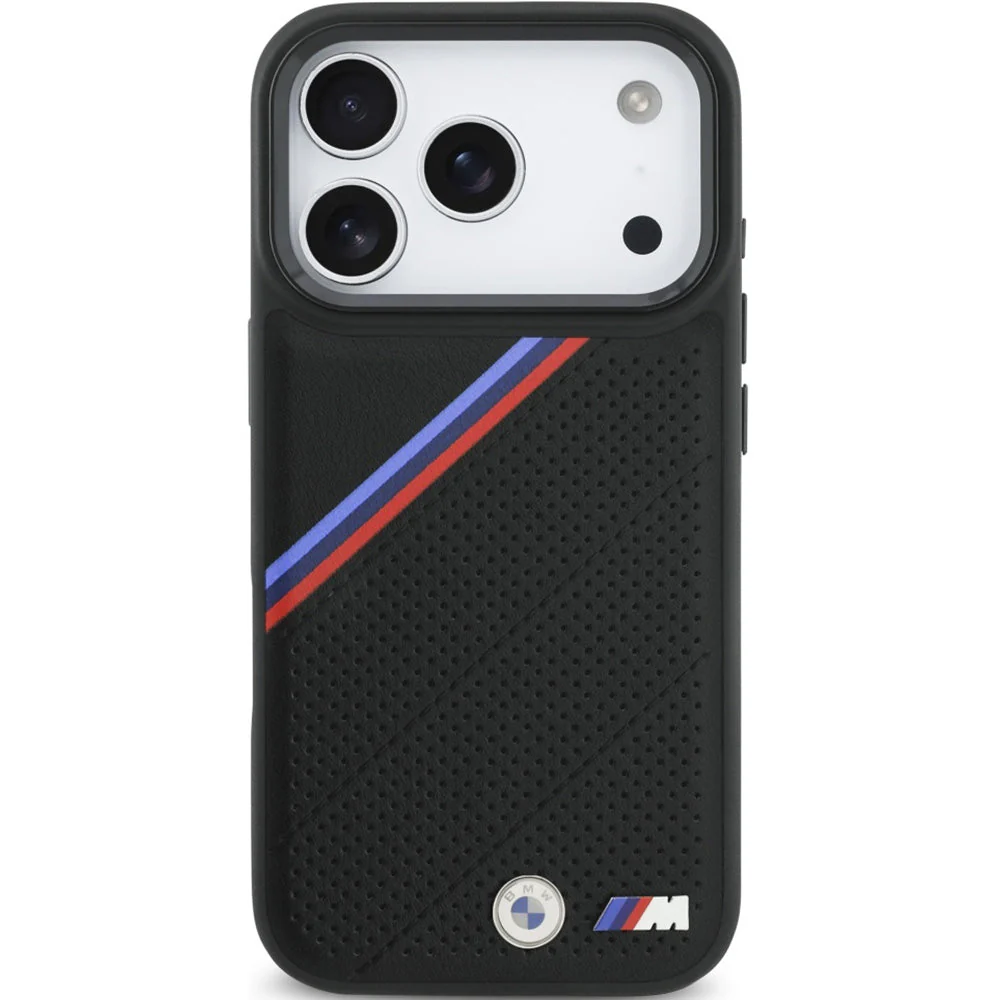 Handyhülle für iPhone 17 Pro, BMW M Tricolor Metal Logo mit MagSafe, Schwarz - Image 5