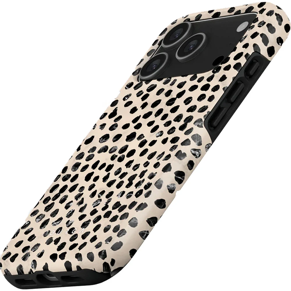 Handyhülle für iPhone 17 Pro, Burga Almond Latte Tough Magnetic, Beige mit schwarzen Punkten - Image 5