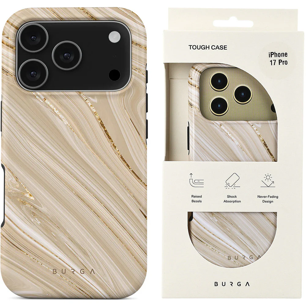 Handyhülle für iPhone 17 Pro, Burga Full Glam Tough Magnetic, Beige gemustert - Image 5