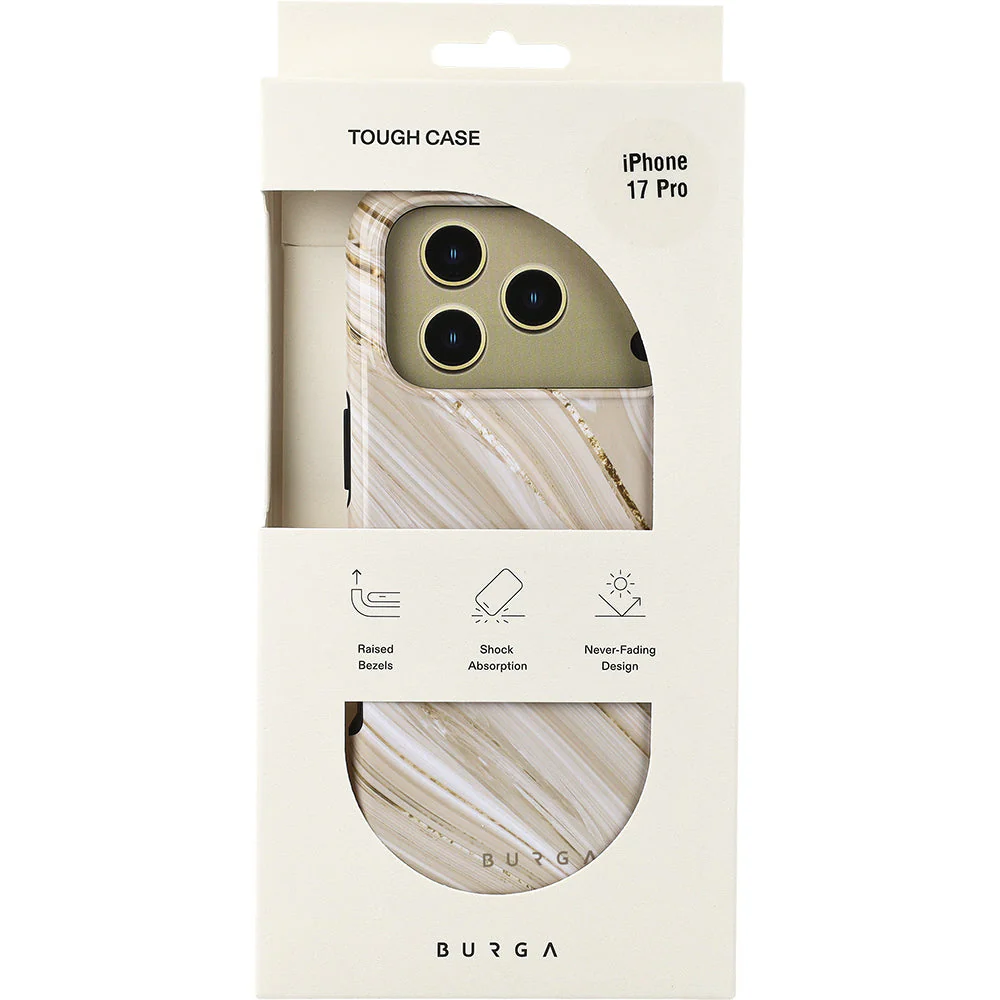 Handyhülle für iPhone 17 Pro, Burga Full Glam Tough Magnetic, Beige gemustert - Image 6