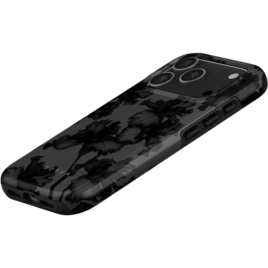 Handyhülle für iPhone 17 Pro, Burga Nucturnal Tough Magnetic, Schwarz mit floralem Muster - Image 2