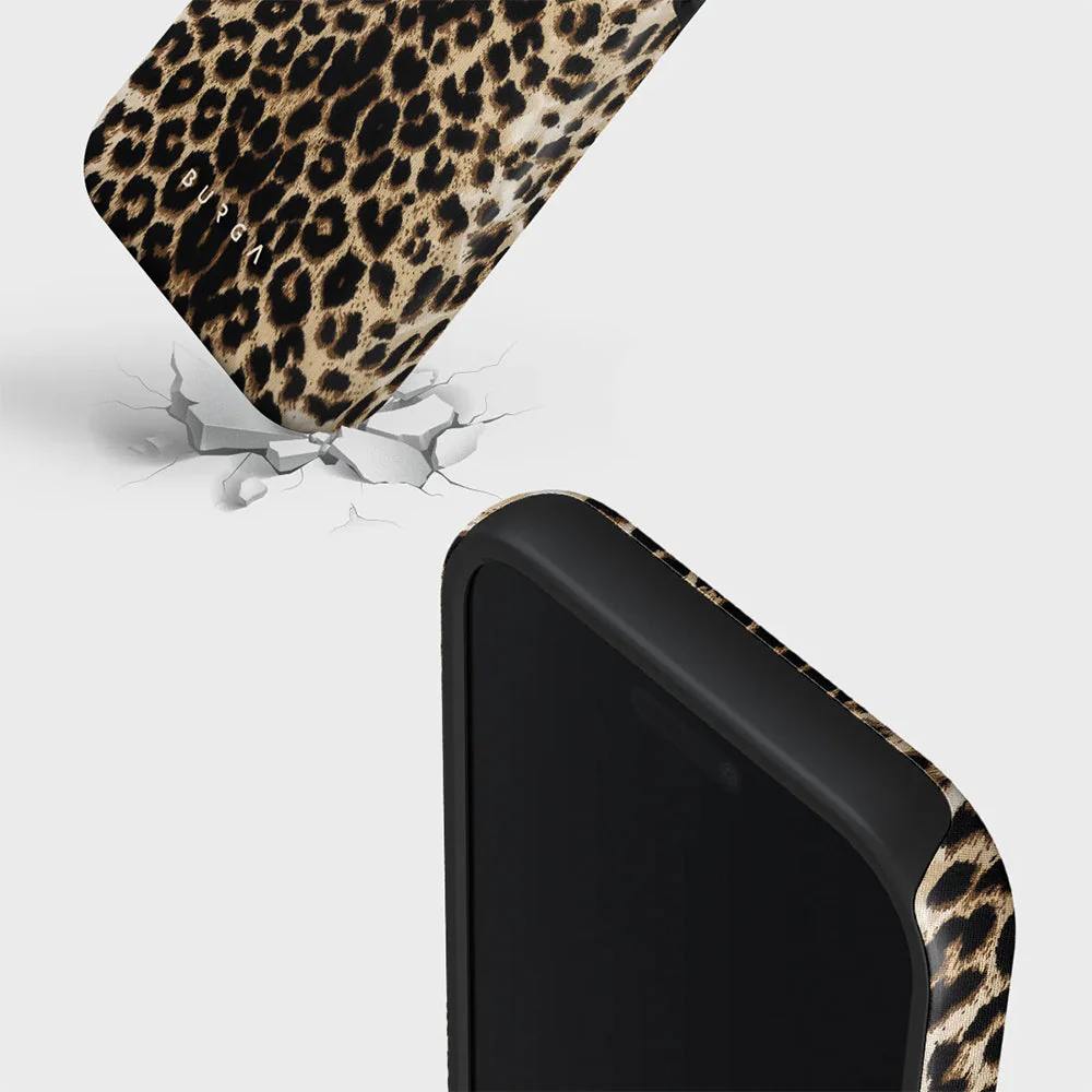 Handyhülle für iPhone 17 Pro, Burga Player Tough Magnetic, Braun mit Leopardenmuster - Image 4