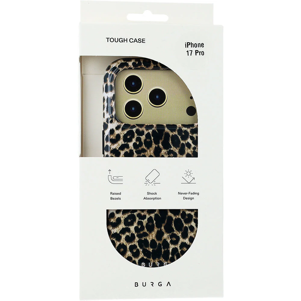 Handyhülle für iPhone 17 Pro, Burga Player Tough Magnetic, Braun mit Leopardenmuster - Image 6