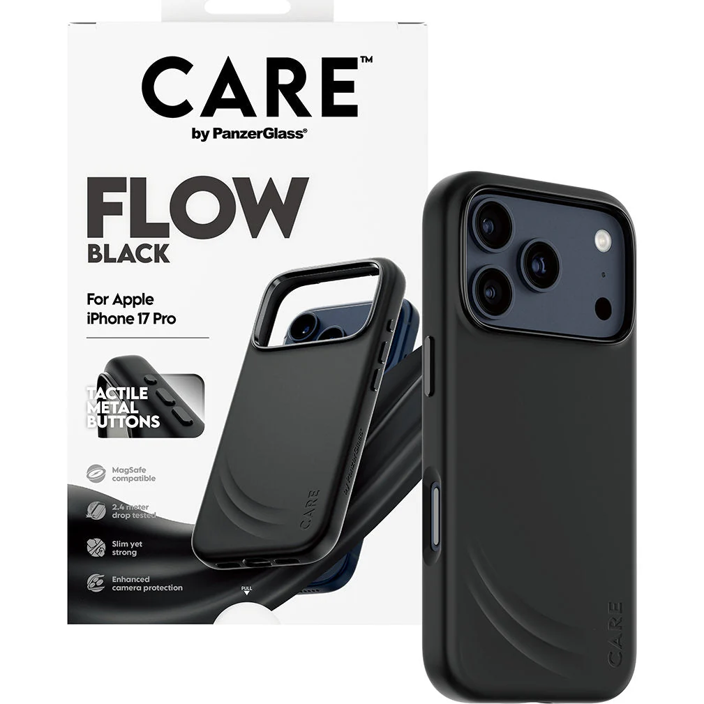 Handyhülle für iPhone 17 Pro, CARE by PanzerGlass Fashion Case Flow, Schwarz - Image 5