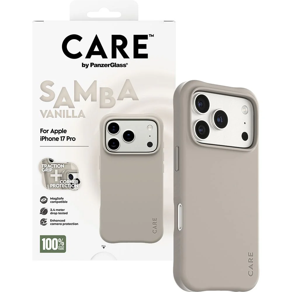 Handyhülle für iPhone 17 Pro, CARE by PanzerGlass Fashionable Samba MagSafe, Grau - Image 4