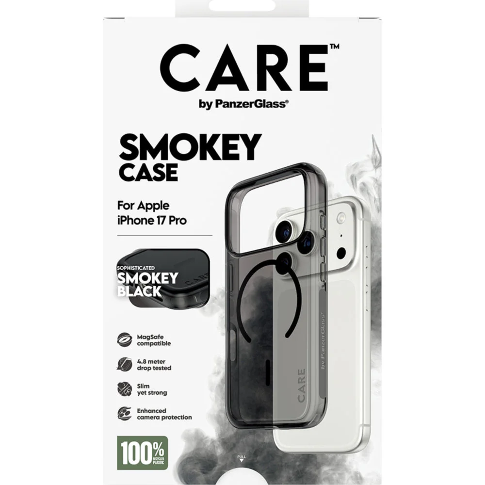 Handyhülle für iPhone 17 Pro, CARE by PanzerGlass Flagship Smokey mit MagSafe, Rauchfarben - Image 2