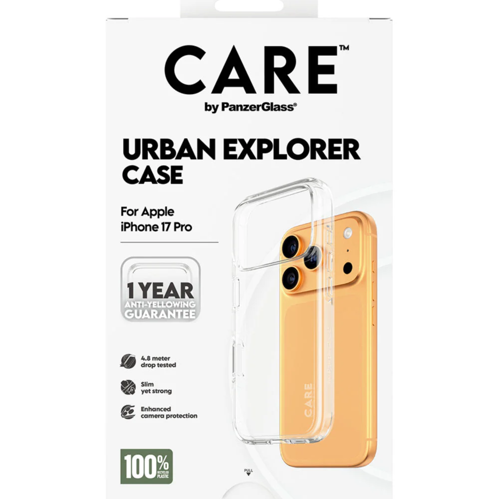 Handyhülle für iPhone 17 Pro, CARE by PanzerGlass Flagship Urban Explorer, Transparent - Image 2