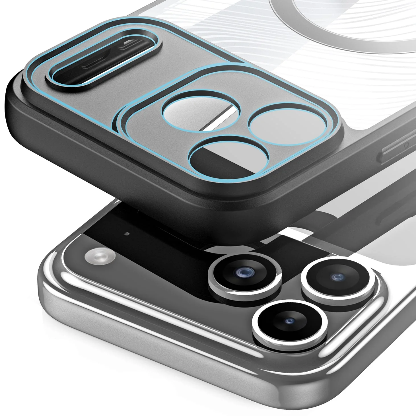 Handyhülle für iPhone 17 Pro, Dux Ducis Aimo Mag, Transparent mit schwarzen Rahmen - Image 6