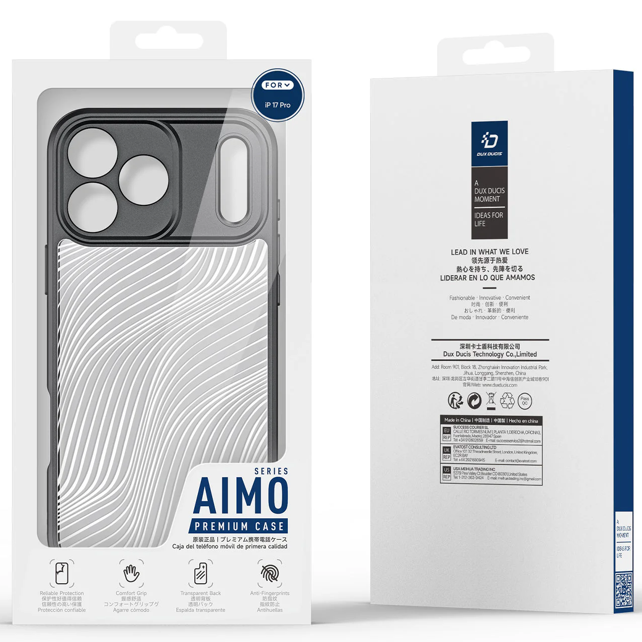 Handyhülle für iPhone 17 Pro, Dux Ducis Aimo, Transparent mit schwarzen Rahmen - Image 14