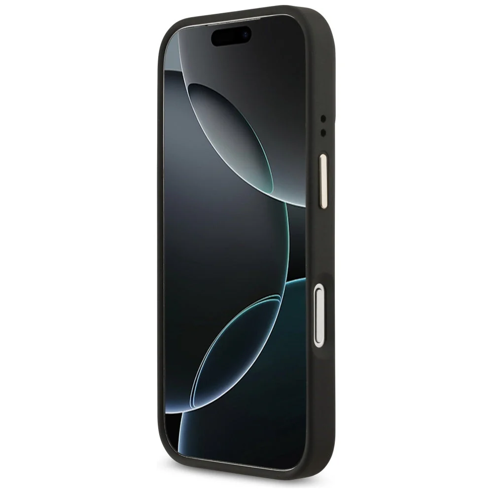 Handyhülle für iPhone 17 Pro, Guess 4G Strass Logo. mit MagSafe, Schwarz - Image 4