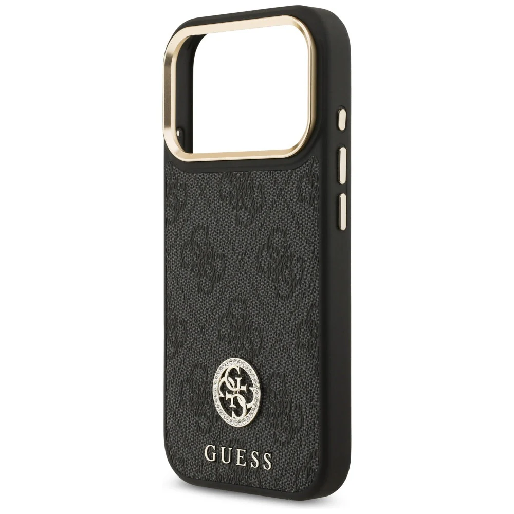 Handyhülle für iPhone 17 Pro, Guess 4G Strass Logo. mit MagSafe, Schwarz - Image 5