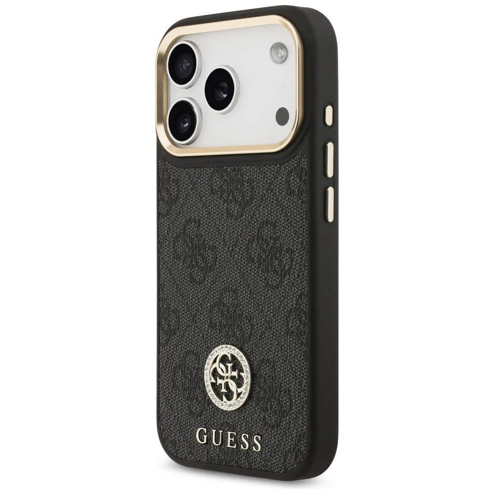 Handyhülle für iPhone 17 Pro, Guess 4G Strass Logo. mit MagSafe, Schwarz - Image 7