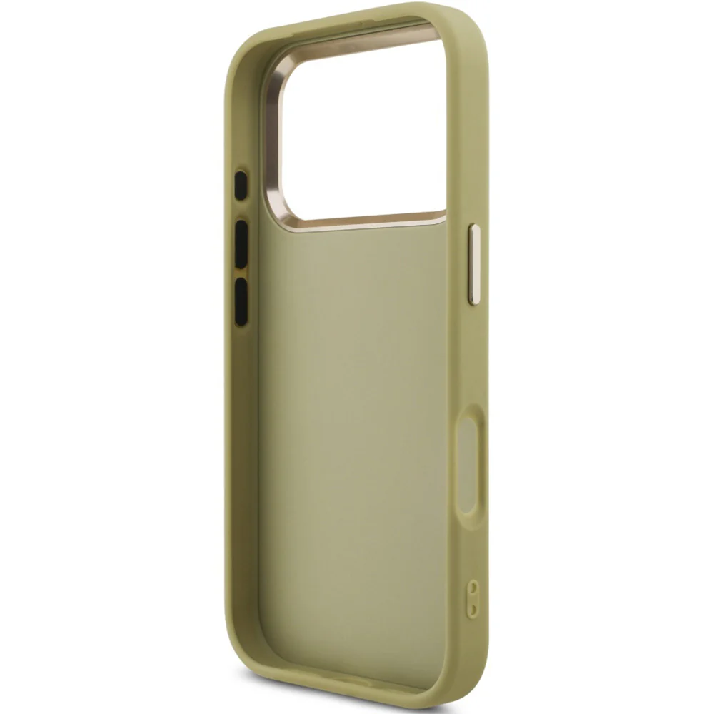 Handyhülle für iPhone 17 Pro, Guess Fixed Glitter Big 4G Metal Frame, Gold-Glitter - Image 7
