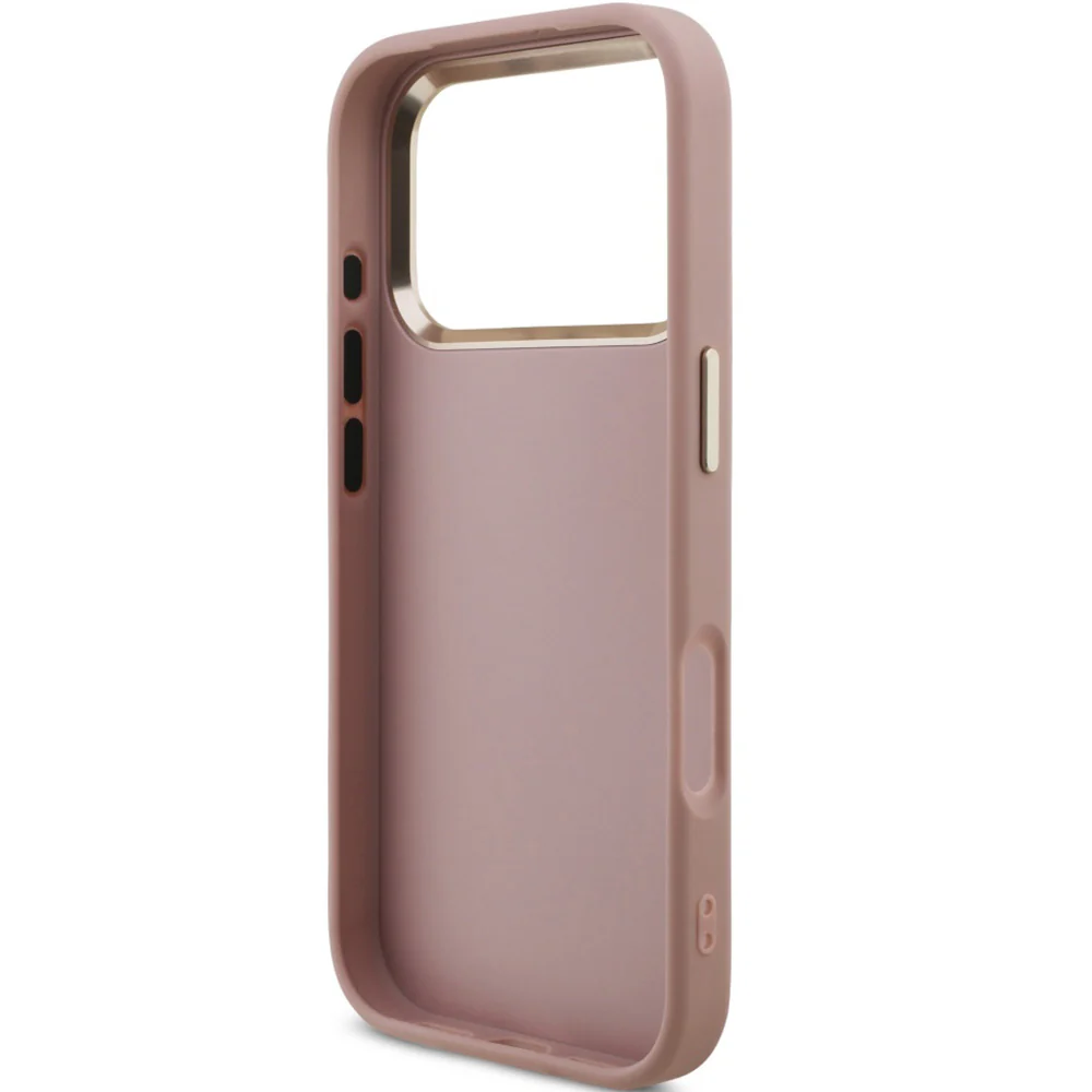Handyhülle für iPhone 17 Pro, Guess Fixed Glitter Big 4G Metal Frame, Rosa-Glitter - Image 7