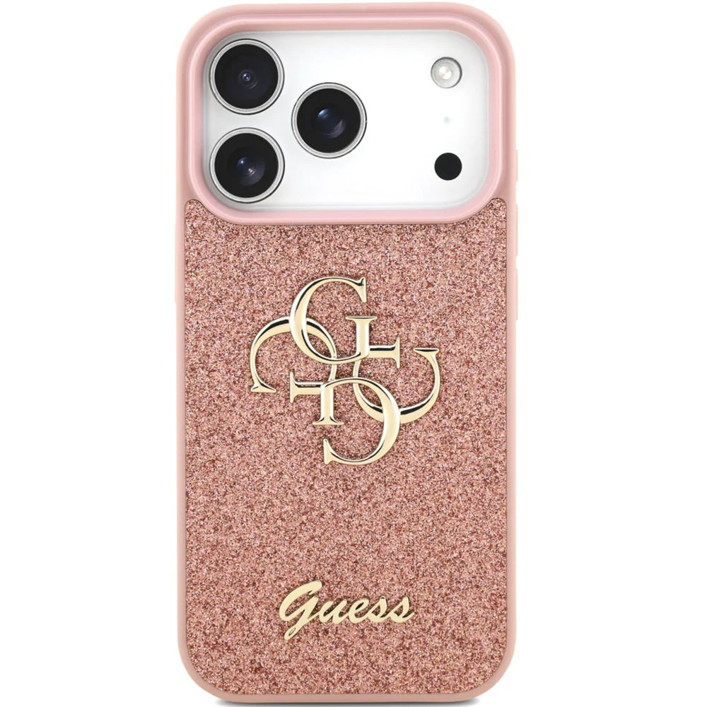 Handyhülle für iPhone 17 Pro, Guess Fixed Glitter Big 4G, Rosa-Glitter - Image 4