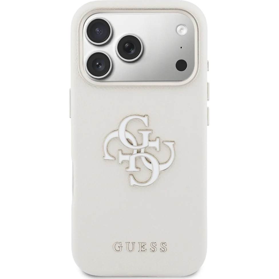 Handyhülle für iPhone 17 Pro, Guess FW Resin Logo, Beige - Image 3