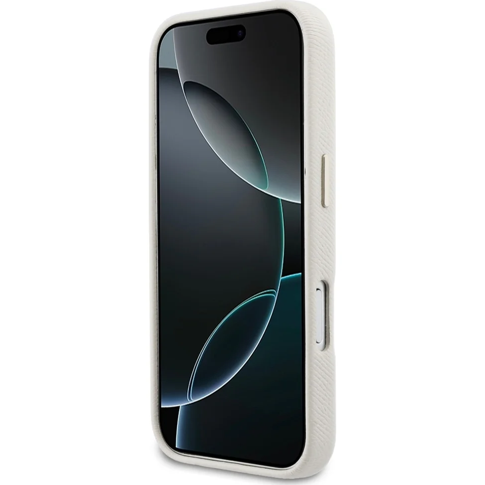Handyhülle für iPhone 17 Pro, Guess FW Resin Logo, Beige - Image 5
