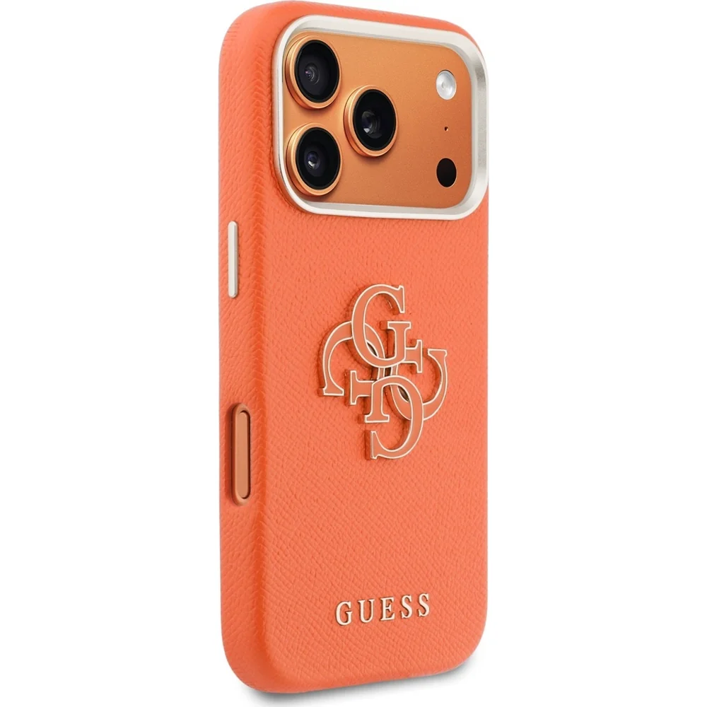 Handyhülle für iPhone 17 Pro, Guess FW Resin Logo, Orange - Image 4