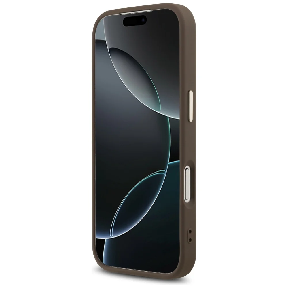 Handyhülle für iPhone 17 Pro, Guess Hardcase 4G Big 4G Classic Logo, Braun-Golden - Image 4