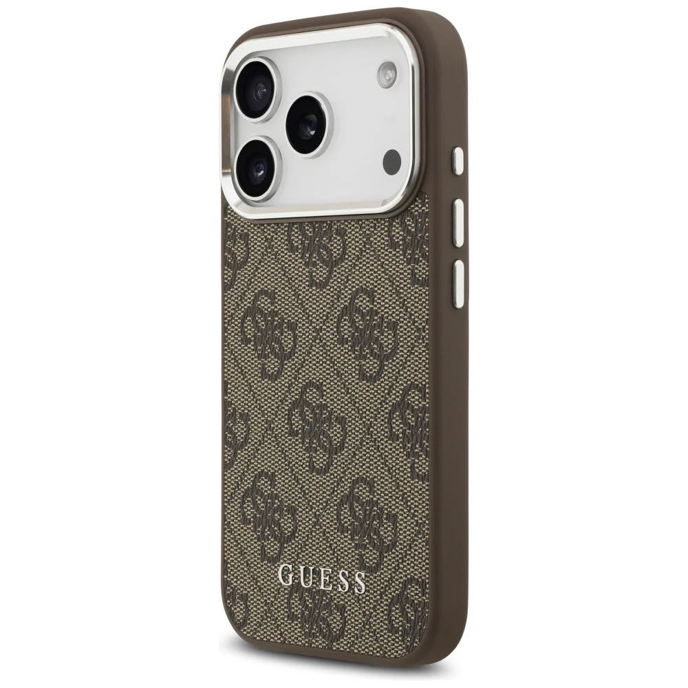 Handyhülle für iPhone 17 Pro, Guess Hardcase 4G Classic Logo MagSafe, Braun - Image 2