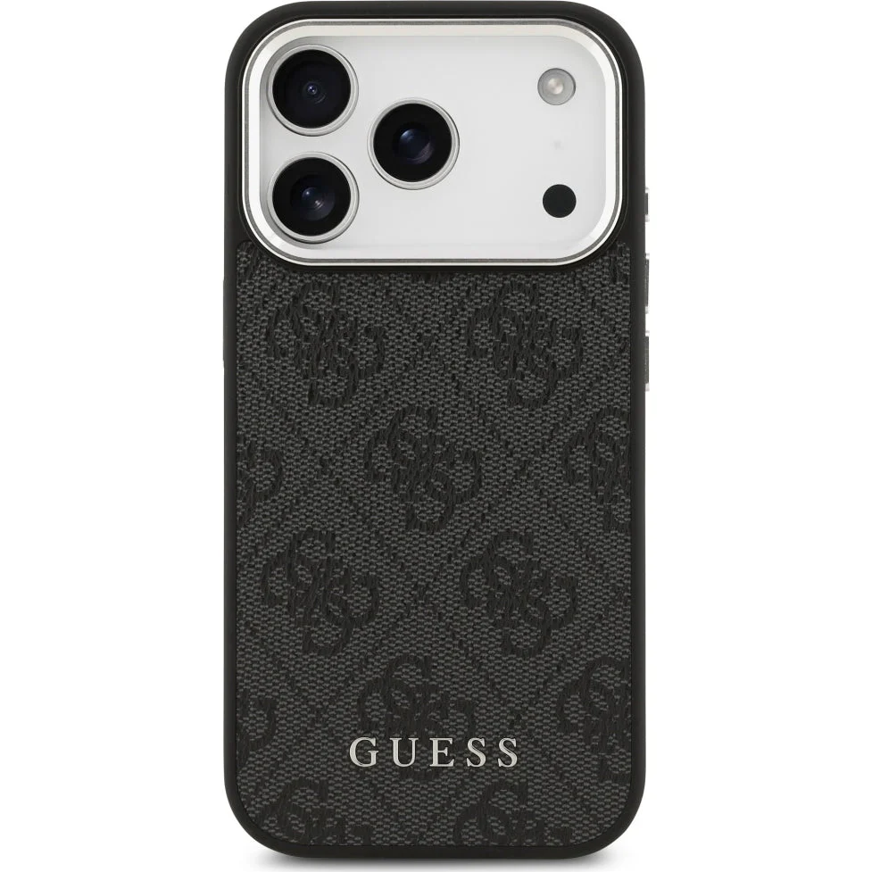 Handyhülle für iPhone 17 Pro, Guess Hardcase 4G Classic Logo MagSafe, Schwarz - Image 3