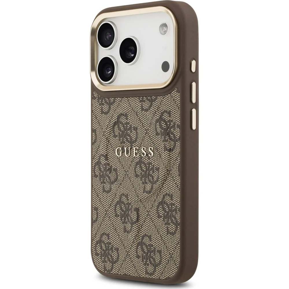 Handyhülle für iPhone 17 Pro, Guess Hardcase 4G Classic MagSafe, Braun - Image 2