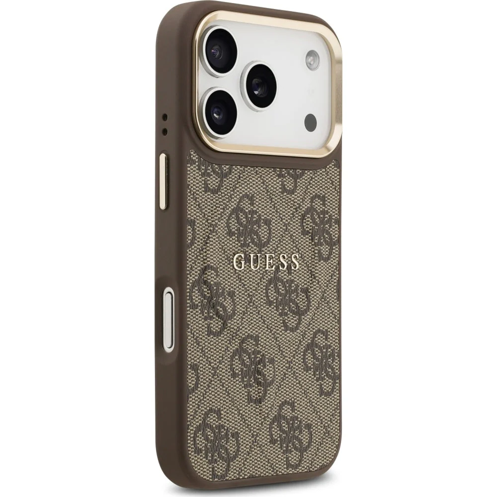 Handyhülle für iPhone 17 Pro, Guess Hardcase 4G Classic MagSafe, Braun - Image 4