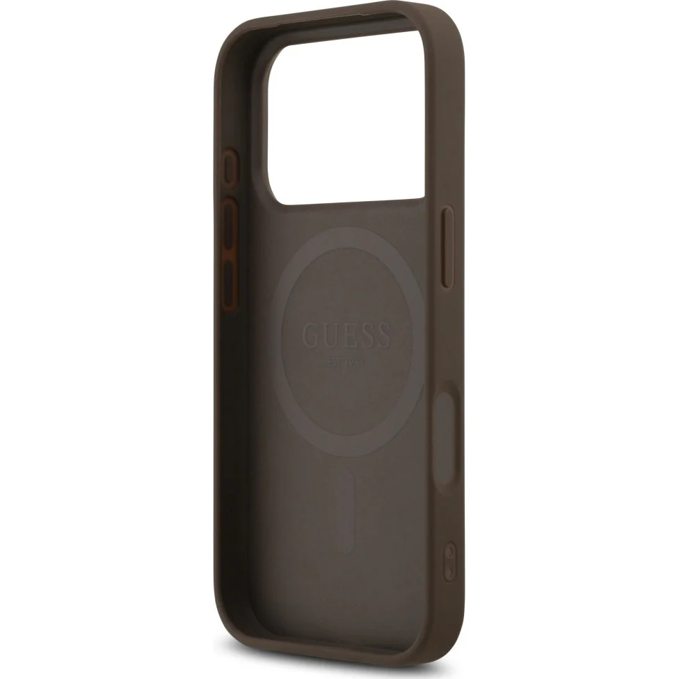 Handyhülle für iPhone 17 Pro, Guess Hardcase 4G Printed Stripes mit MagSafe, Braun - Image 7